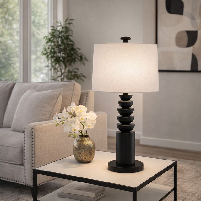 Faltonwind Black/White Lamp