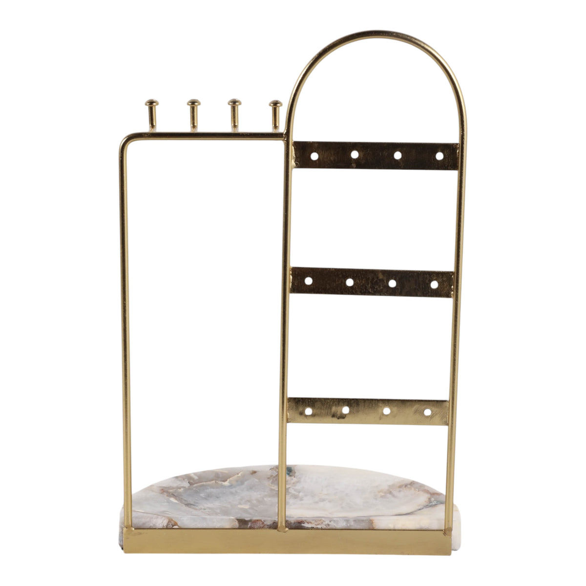 Luzon Gold/White Agate and Metal Jewelry Organizer