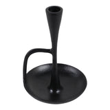 Keyes Black Small Taper Holder with Drip Dish