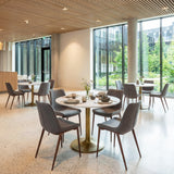 Fullerton White & Gold Dining Table