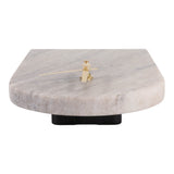 Claussenius Beige/Brown Arch Marble Table Clock
