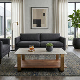 Snoboy Gold Marble Top Rectangle Coffee Table