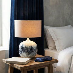 Juneridge Blue/Multicolor Metal Base Table Lamp