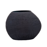 Heltonwell Black Glass Textured Vase