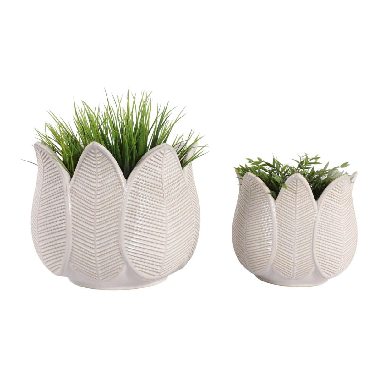 Bradyridge Ivory/White Large Planters (Set of 2)