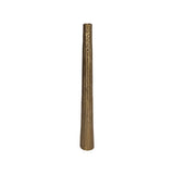Rendalia Gold Small Metal Ribbed Floor Vase