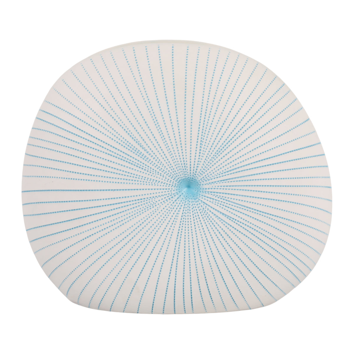 Lochford Blue/White Round Dotted Shell Vase