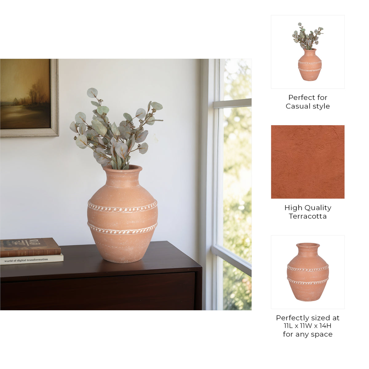 Ripley Terracotta Traditional Vase