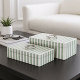 Deckerworth Green/Ivory Boxes (Set of 2)