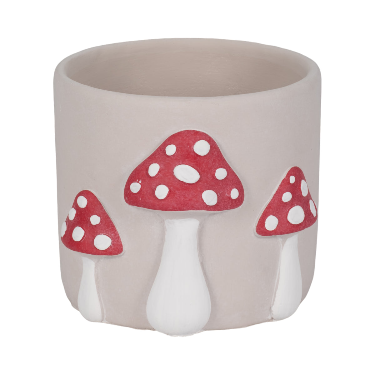 Breckrun Red/White Magic Mushroom Applique Planter