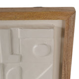 Bandini White/Brown Geo Modern Paper Mache Wall Art