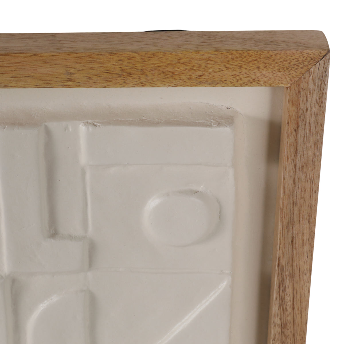 Bandini White/Brown Geo Modern Paper Mache Wall Art