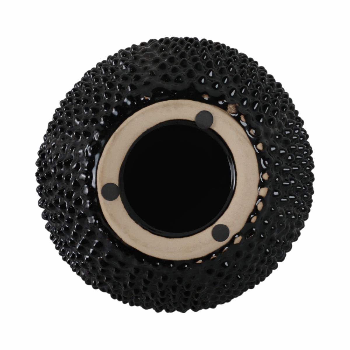 Sargent Black Gloss Spiked Ceramic Vase