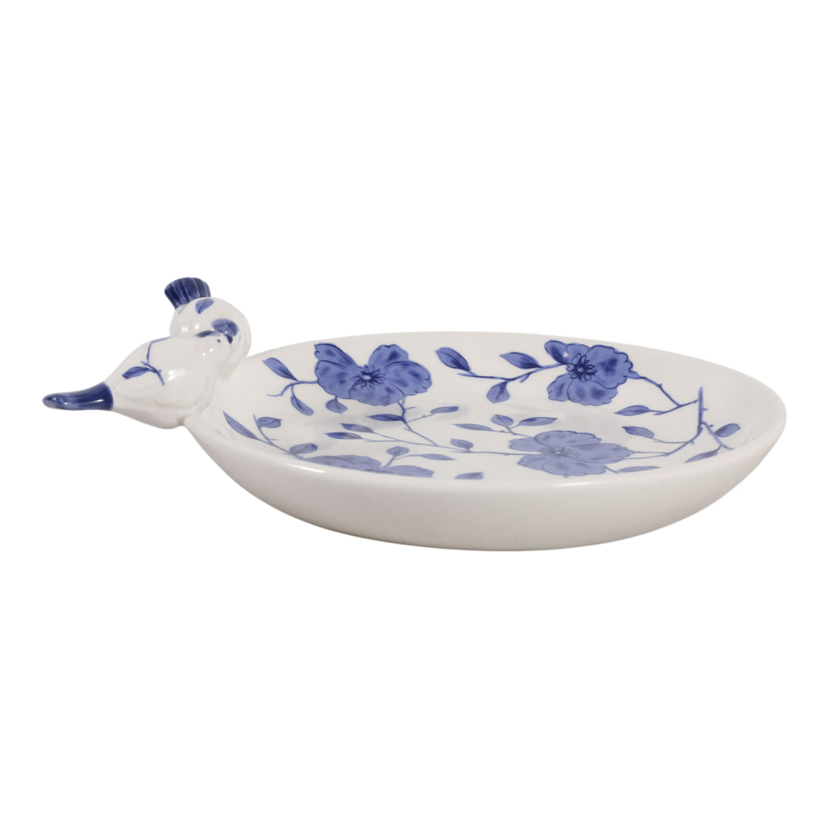 Foleymill Blue/White Floral Cinoiserie Bird Bath Birding