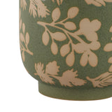 Branscomb Green/Tan Hand Painted Leaves Planters (Set of 2)