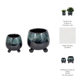 Suttonoak Blue Planters (Set of 2)