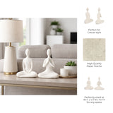 Kayandee White Paper Mache Yoga Ladies (Set of 2)