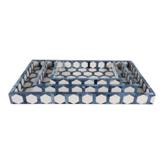 Rheaford Blue/Ivory Trays (Set of 3)