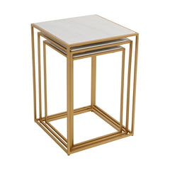 3pc Gold Marble Nesting Set - Ornate Home