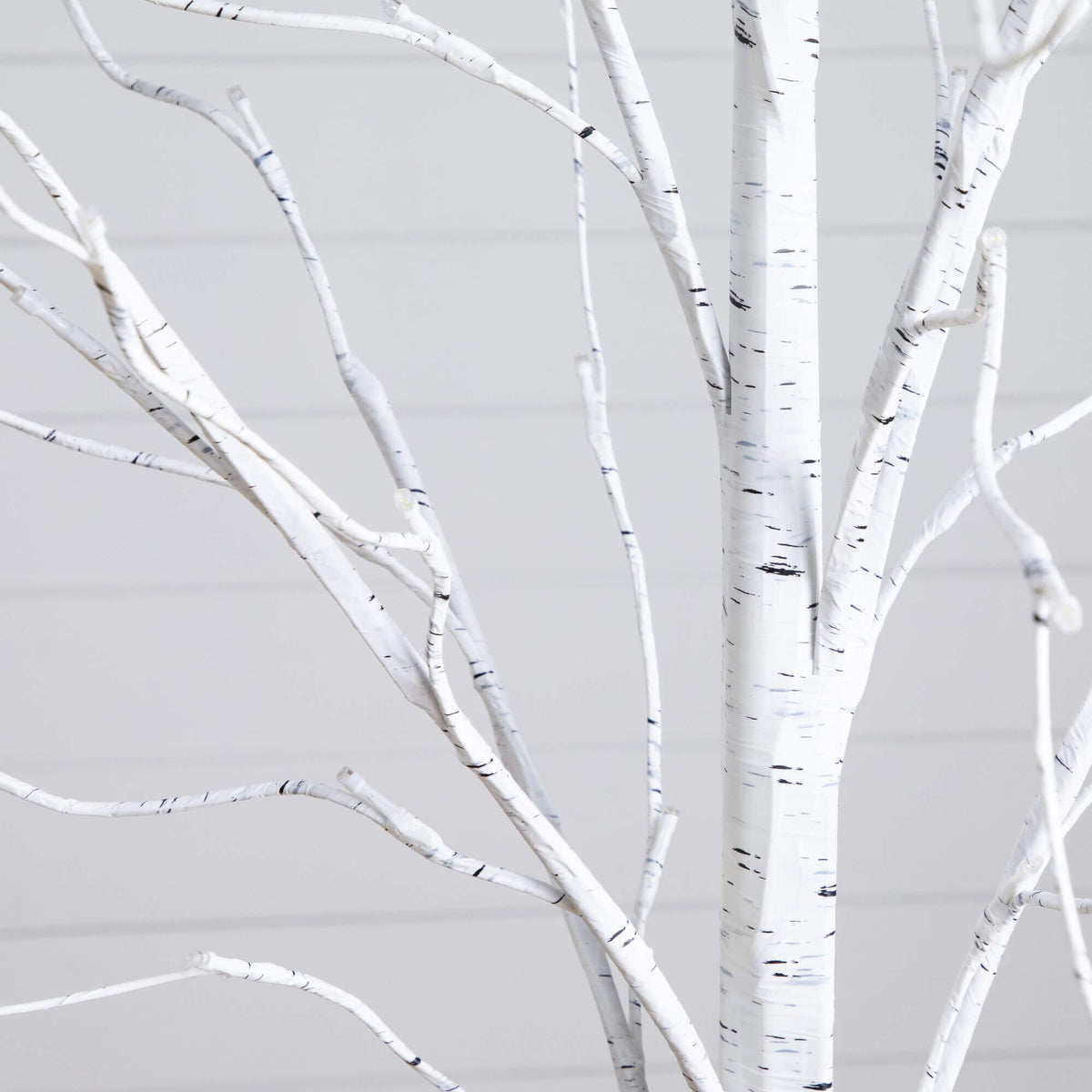4' 5' 6' Pre-Lit Artificial  White Birch Trees - Set of 3