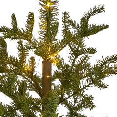 4.5’ Pre-Lit Christmas Pine Artificial Tree in Decorative Planter - Ornate Home