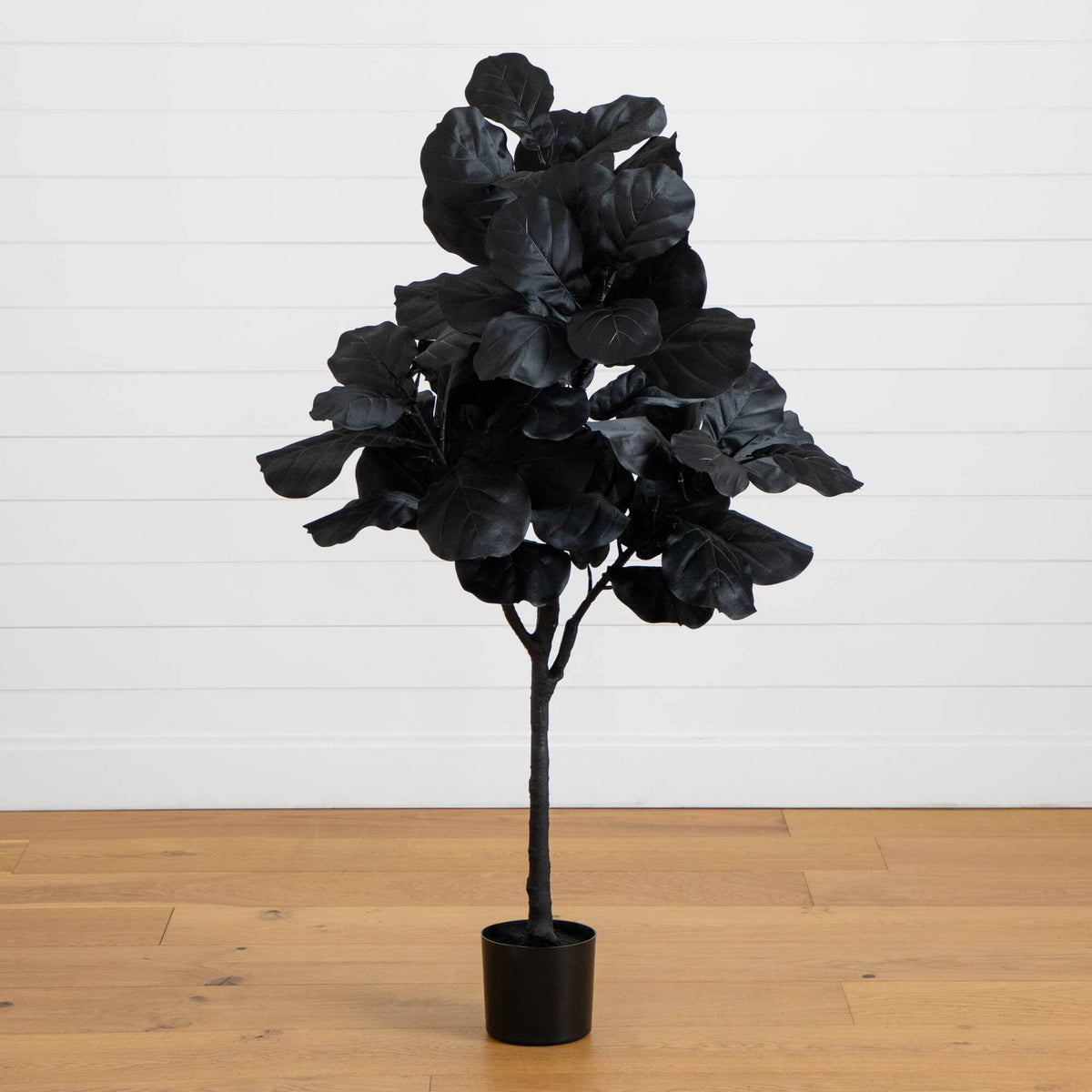 4' Artificial Halloween Black Fiddle Leaf Tree