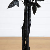 4' Artificial Halloween Black Maple Tree with Natural Trunk