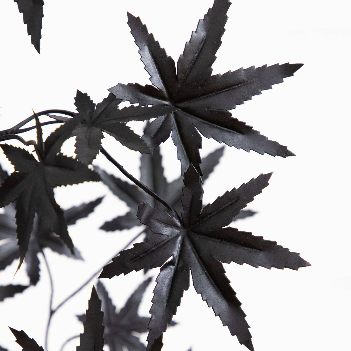 4' Artificial Halloween Eerie Black Maple Tree