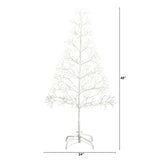 4' Pre-Lit Artificial White  Starburst Tree with 800 Fairy Warm White LED Lights