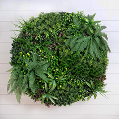40” UV Resistant Almafi Coast Artificial Living Wall Art Panel in Black Aluminum Frame - Ornate Home