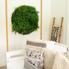 40” UV Resistant Almafi Coast Artificial Living Wall Art Panel in Black Aluminum Frame - Ornate Home