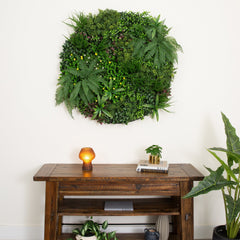 40” UV Resistant Almafi Coast Artificial Living Wall Art Panel in Black Aluminum Frame - Ornate Home