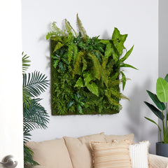 40” x 40” Forest Artificial Living Wall - Ornate Home