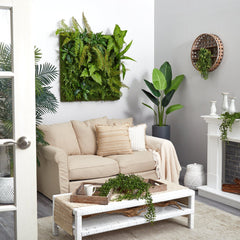 40” x 40” Forest Artificial Living Wall - Ornate Home