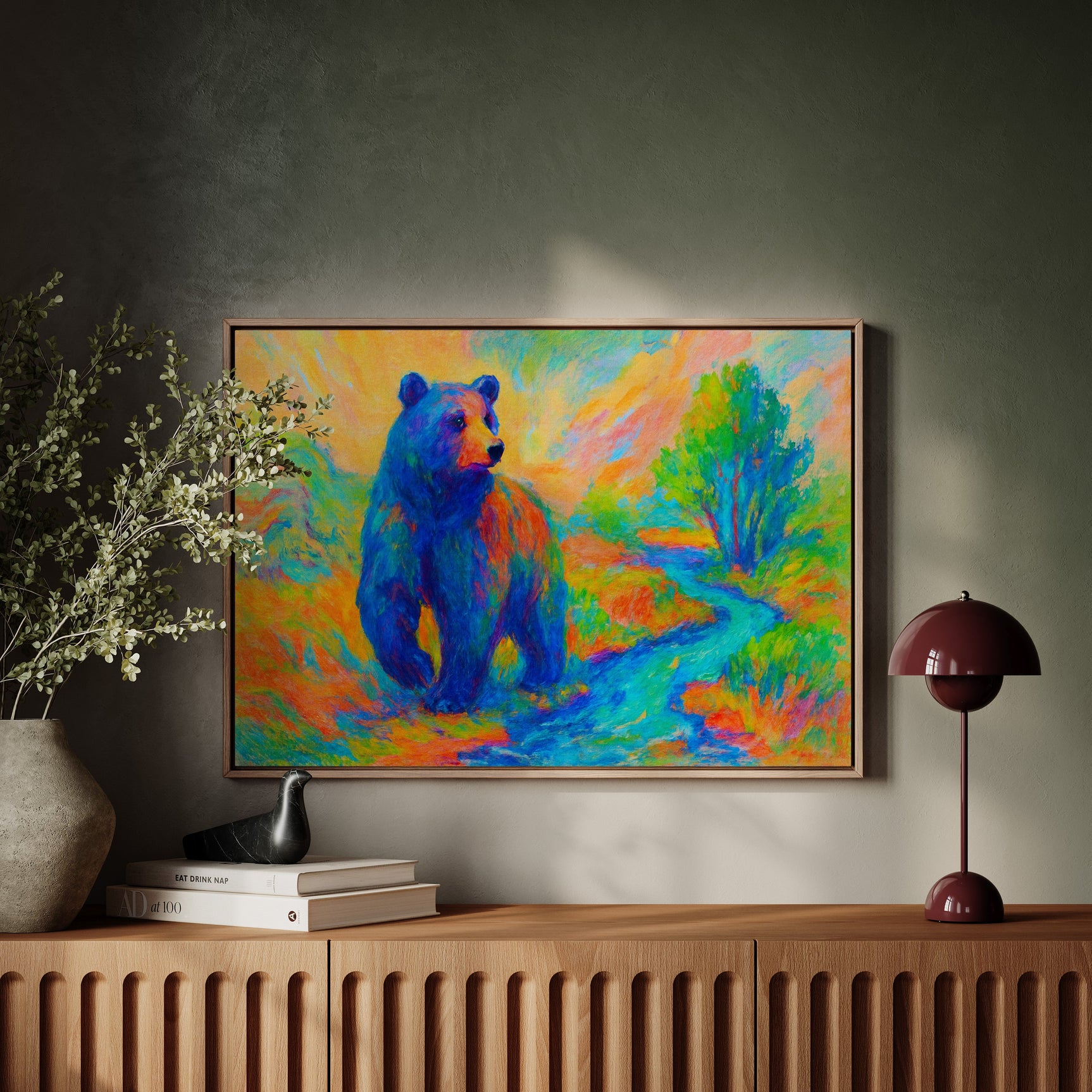 Chromatic Bear by the Riverbend