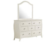 Dominique Cream White Dresser and Mirror - Ornate Home