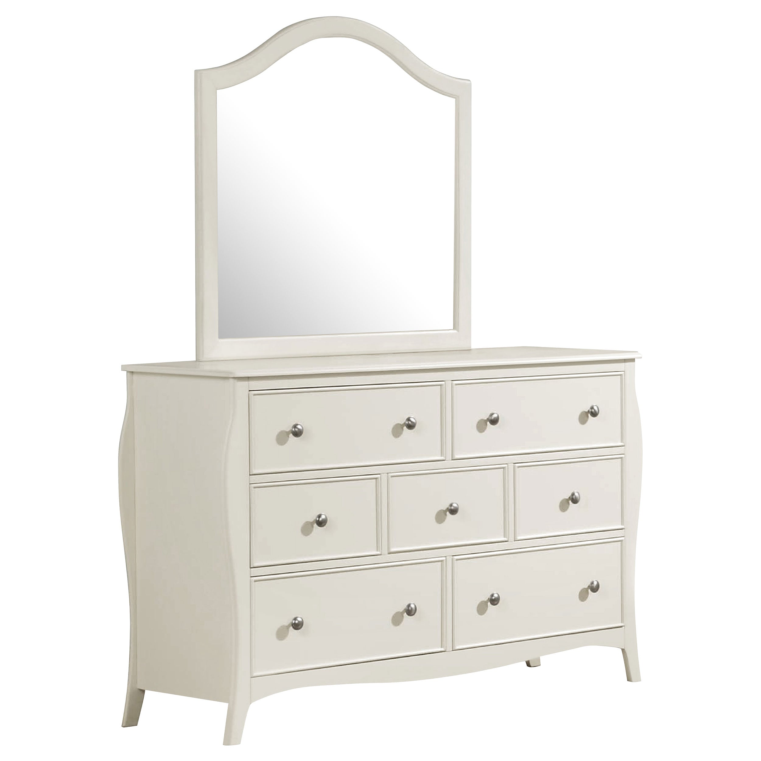 Dominique Cream White Dresser and Mirror - Ornate Home