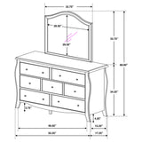 Dominique Cream White Dresser and Mirror - Ornate Home