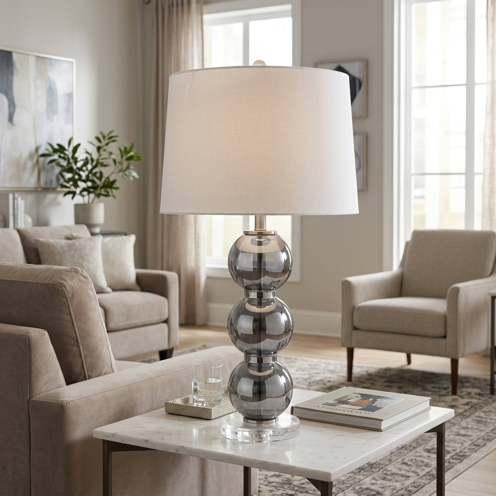Caltondale Gray/Silver/White Lamp