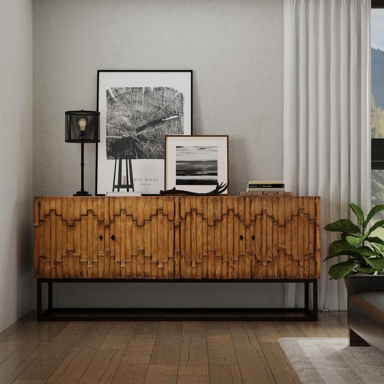 Aztec Brown Sideboard On Stand