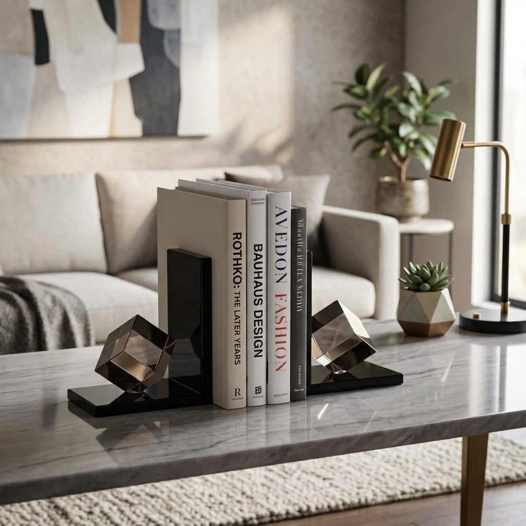 Halseygrove Black Bookends (Set of 2)