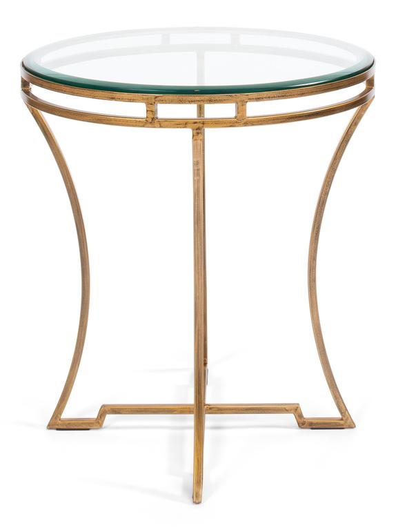 Essential Forms Gold Round Side Table