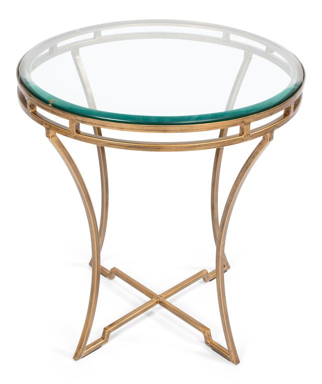 Essential Forms Gold Round Side Table