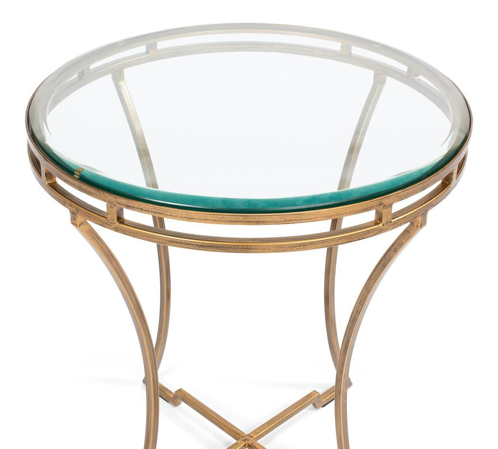 Essential Forms Gold Round Side Table