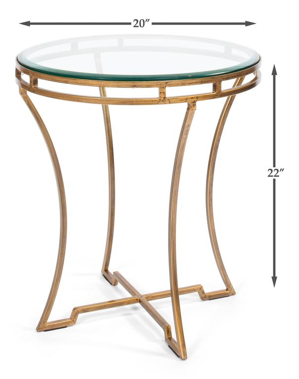 Essential Forms Gold Round Side Table