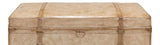 Voyage Leather Beige Leather Trunk/Bench