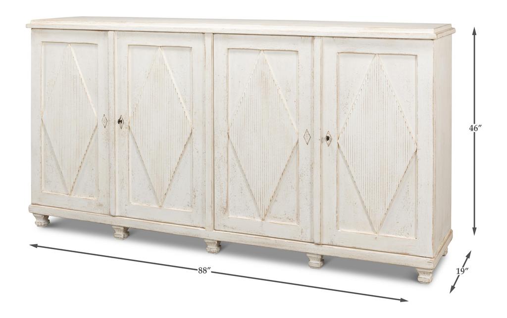 Beecher White Sideboard With 4 Doors