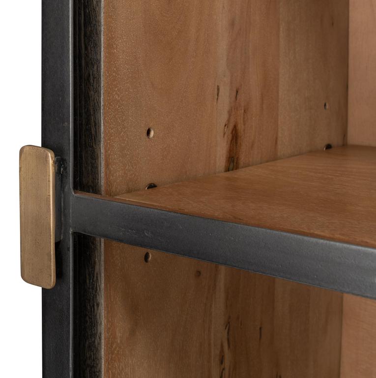 Cabinet of Curiosities Grey A Gem Of A Handle Display Cabinet Right