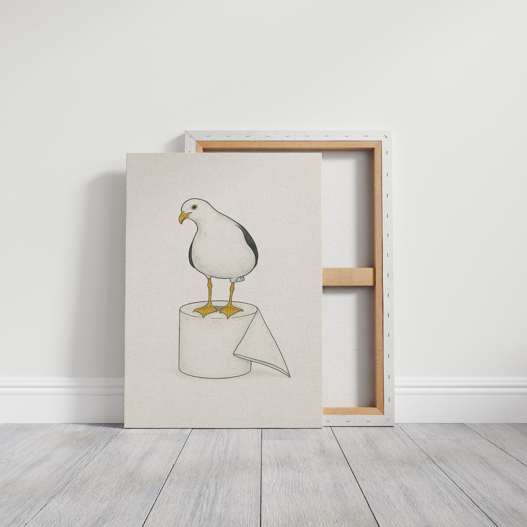 Seagull on a Toilet Roll