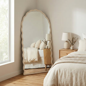 Elroyhaven White Wavy Leaner Mirror